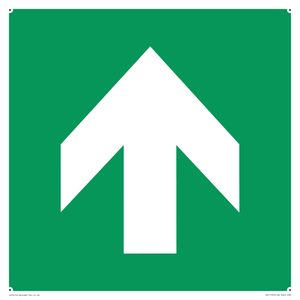 E907 Safe condition: Up / forwards arrow (90 deg supplimentary)